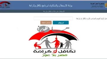 للوصول السريع لرابط استعلام تكافل وكرامة 2025 بالرقم القومي بخطوات سهلة