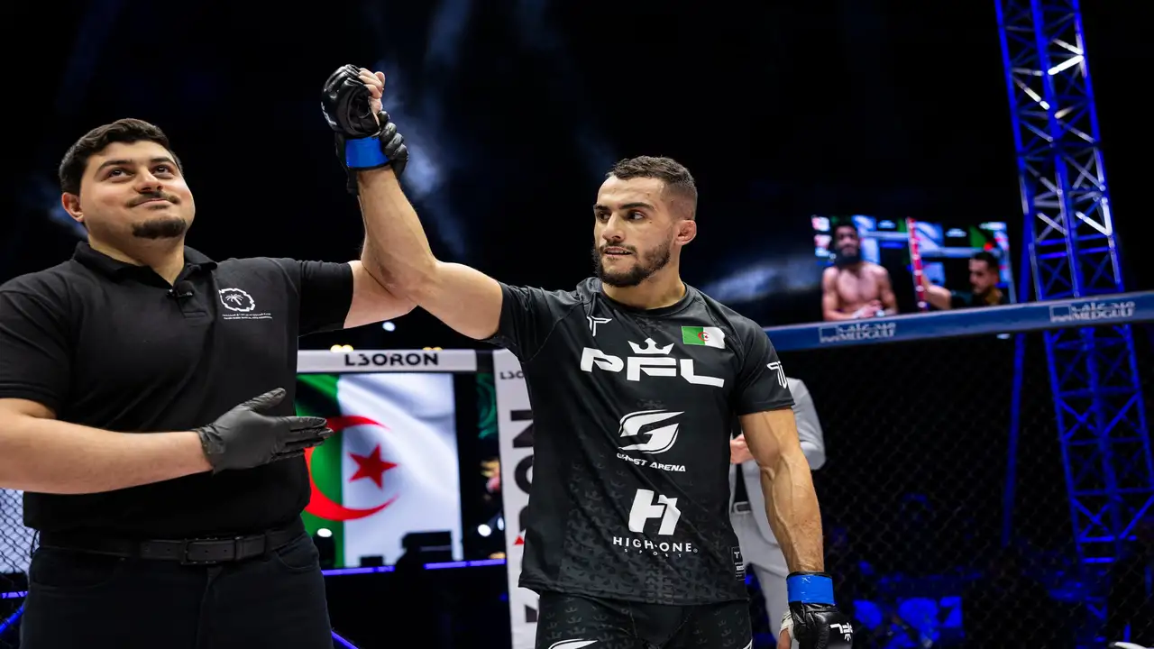 الجزائري يانيس غموري يعد بأول تتويج وطني في بطولة دوري المقاتلين MMA - sports-leb