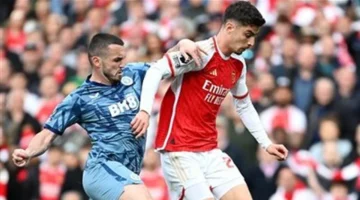 صافرة البداية.. توقيت مواجهة أرسنال وأستون فيلا بالدوري الإنجليزي والقنوات 2025