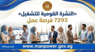 7293 فرصة عمل.. توظيف جديد في 65 شركة بـ12 محافظة يناير 2026
