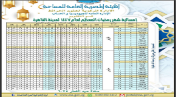 إمساكية رمضان 2026.. مواعيد الصيام وساعات الإفطار المرتقبة في مصر