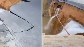 انهيار شارع بالرياض.. بيان توضيحي يكشف أسباب الواقعة في الطريق الرئيسي