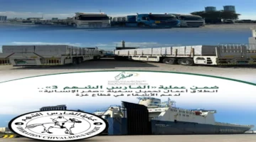 بدء تحميل سفينة صقر الإنسانية لإغاثة أهالي غزة