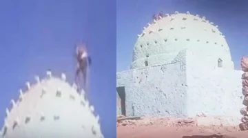 شاب يحطم.. ضريح الشيخ عويس في أسوان