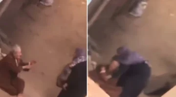 فيديو صادم.. مصرية تضرب والدتها المسنة بالعصا وتسحلها في الشارع أمام المارة