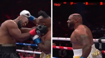 لكمة قوية.. فيديو يوثق سقوط باروكة الملاكم جاريل ميلر أمام الجمهور بالحلبة