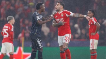 وشوم استفزازية.. أوتاميندي يشعل مواجهة بنفيكا وريال مدريد بعد هدف فينيسيوس جونيور