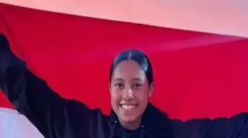 آلاء تامر نجمة سبورتنج تحرز ذهبية دفع الجلة في البطولة العربية لألعاب القوى