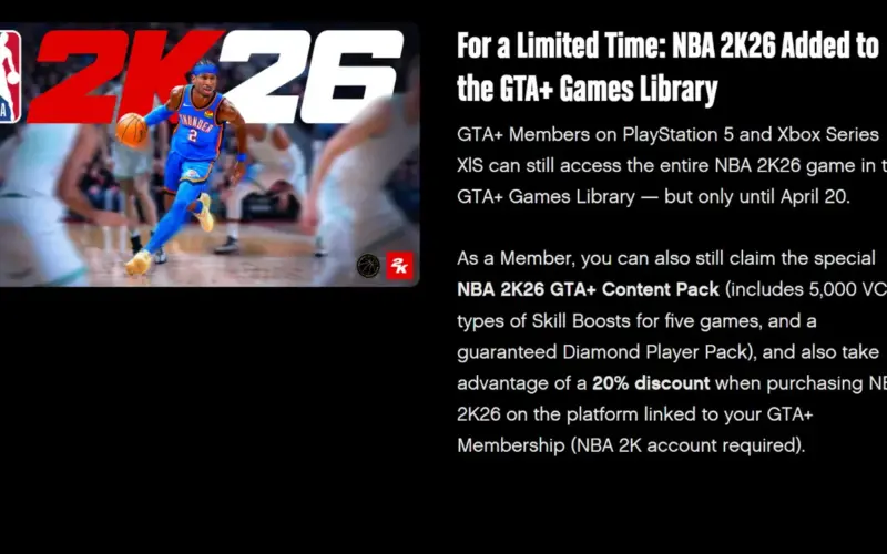 ألعاب Take-Two و2K تستخدم GTA+ كنسخة فريدة من اشتراك Game Pass
