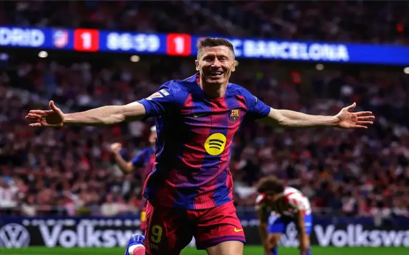 تاريخ هدافي الدوري الإسباني بعد هدف ليفاندوفسكي في مباراة برشلونة وأتلتيكو مدريد