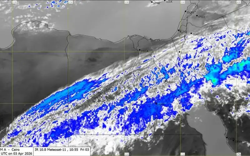 حالة الطقس خلال الساعات القادمة.. رياح محملة بالرمال والأتربة وتوقعات بسقوط أمطار