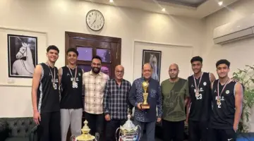 رئيس «أصحاب الجياد» يكرّم فريق السلة الفائز ببطولة الجمهورية