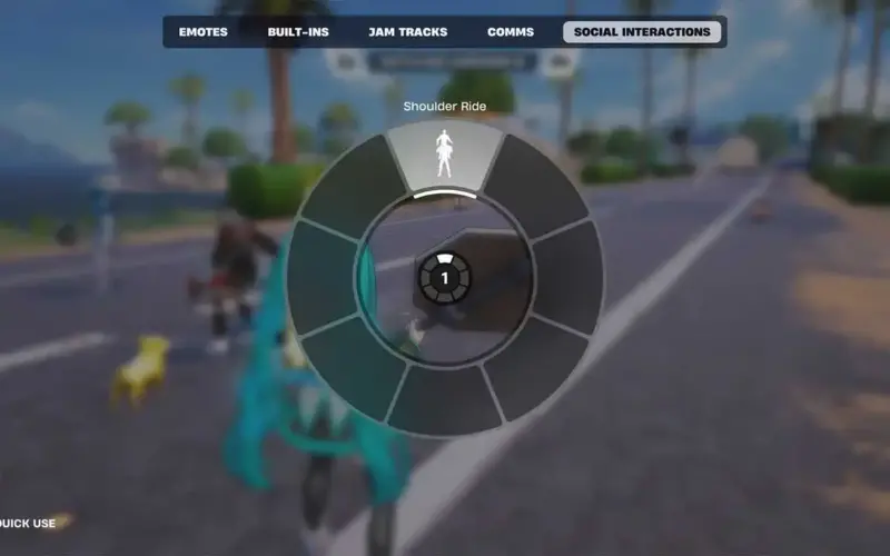 طريقة الركوب على أكتاف اللاعب في Fortnite