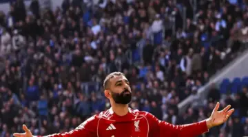 محمد صلاح يسجل لليفربول في مرمى إيفرتون في الشوط الأول