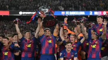 برشلونة يتوج بلقب الدوري الاسباني بفوزه على ريال مدريد