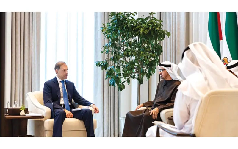 رئيس الدولة يستقبل النائب الأول لرئيس مجلس الوزراء الروسي
