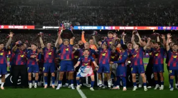 شاهد تتويج برشلونة بلقب الدوري الإسباني بعد الفوز على ريال مدريد “فيديو”