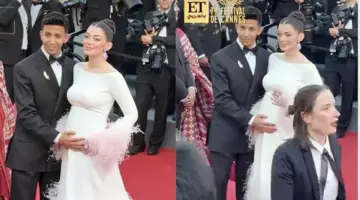 ليلى زاهر تستعرض حملها مع زوجها في كان السينمائي