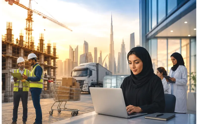 %48.8 حصة قطاعَي التشييد وتجارة الجملة والتجزئة من إجمالي العمالة في «الخاص»