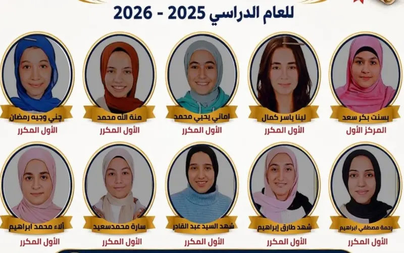 بالأسماء… أوائل الشهادة الإعدادية محافظة البحيرة