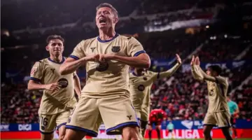 برشلونة يهزم أوساسونا ويقترب من حسم الدوري الإسباني