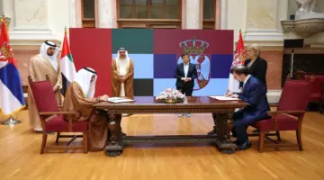 صقر غباش ورئيسة الجمعية الوطنية الصربية يبحثان تعزيز التعاون البرلماني ويشهدان توقيع مذكرة تفاهم