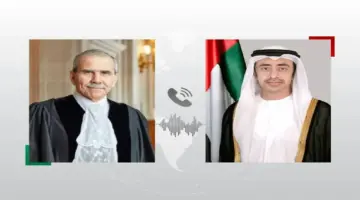 عبدالله بن زايد ونواف سلام يبحثان هاتفياً الأوضاع في لبنان