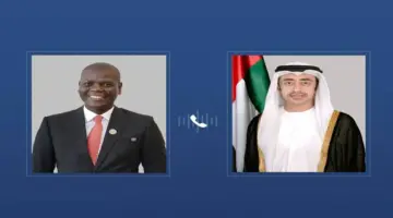 عبدالله بن زايد يبحث الاعتداءات الإيرانية الإرهابية مع وزير العلاقات الدولية بجنوب إفريقيا