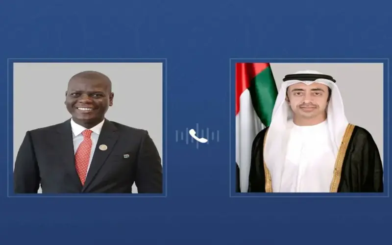 عبدالله بن زايد يبحث الاعتداءات الإيرانية الإرهابية مع وزير العلاقات الدولية بجنوب إفريقيا
