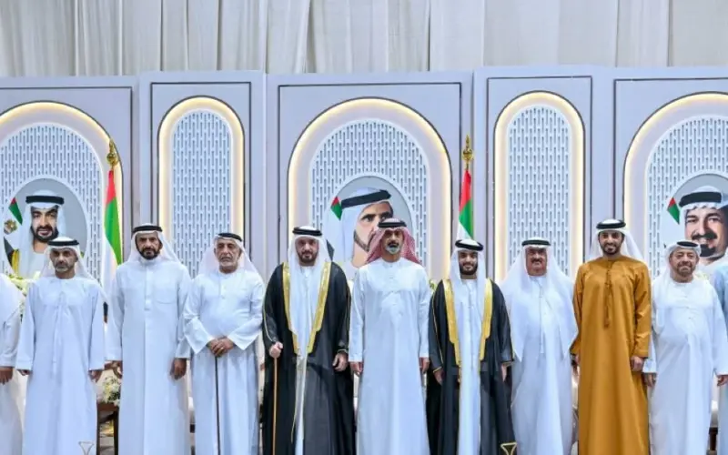 عمار بن حميد يحضر أفراح العسم والكعبي