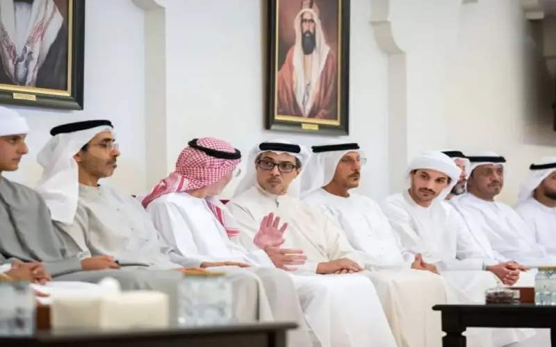 منصور بن زايد يعزي في وفاة محمود أحمد القيسية