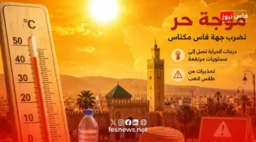 نشرة إنذارية: موجة حر تضرب فاس ومولاي يعقوب وتاونات وتازة.. الحرارة تصل إلى 42 درجة نهاية الأسبوع – فاس نيوز