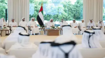 حمدان بن زايد يستقبل عددا من المواطنين وأبطال الجوجيتسو من أبناء منطقة الظفرة في برزة قصر الظنة